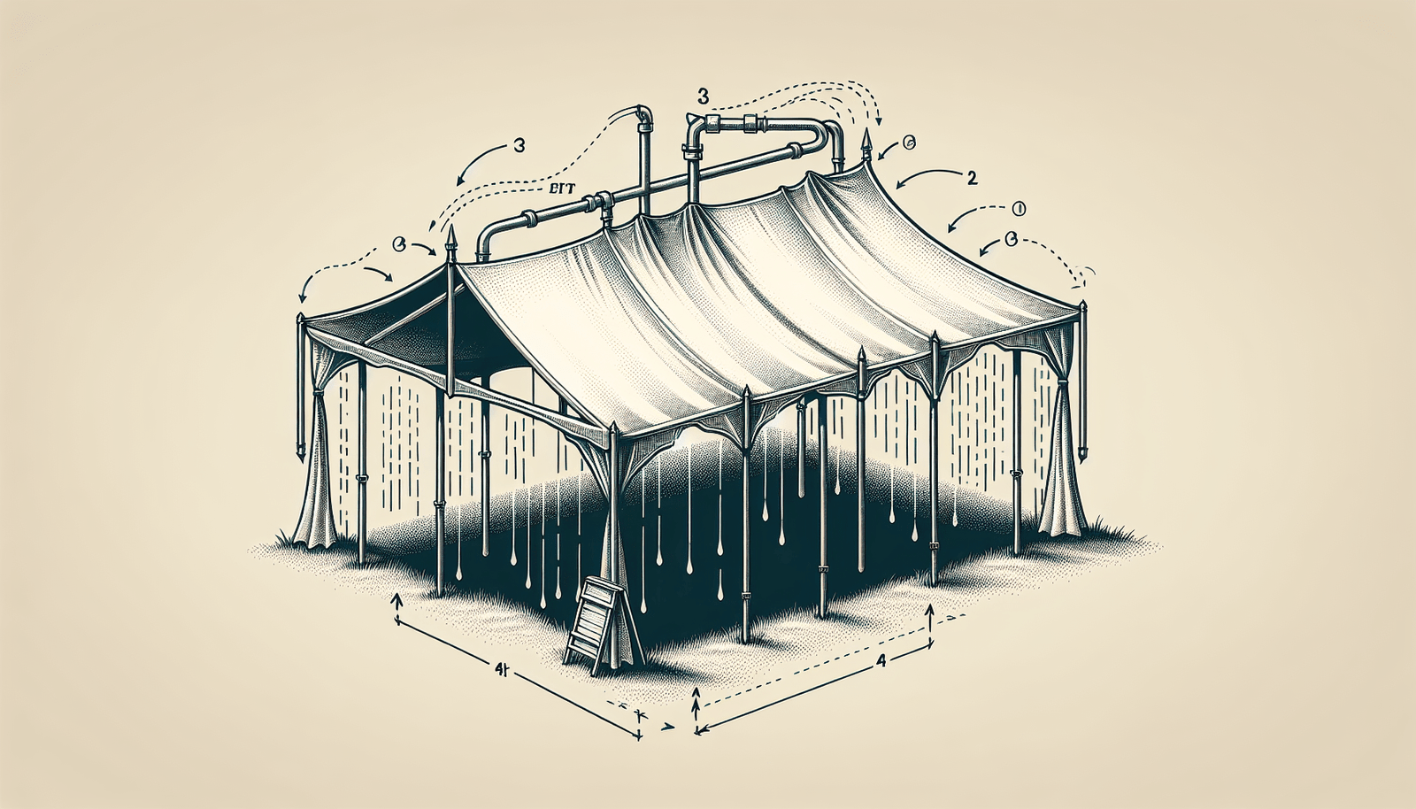 How Do I Prevent Water From Pooling On Top Of A Canopy Tent?